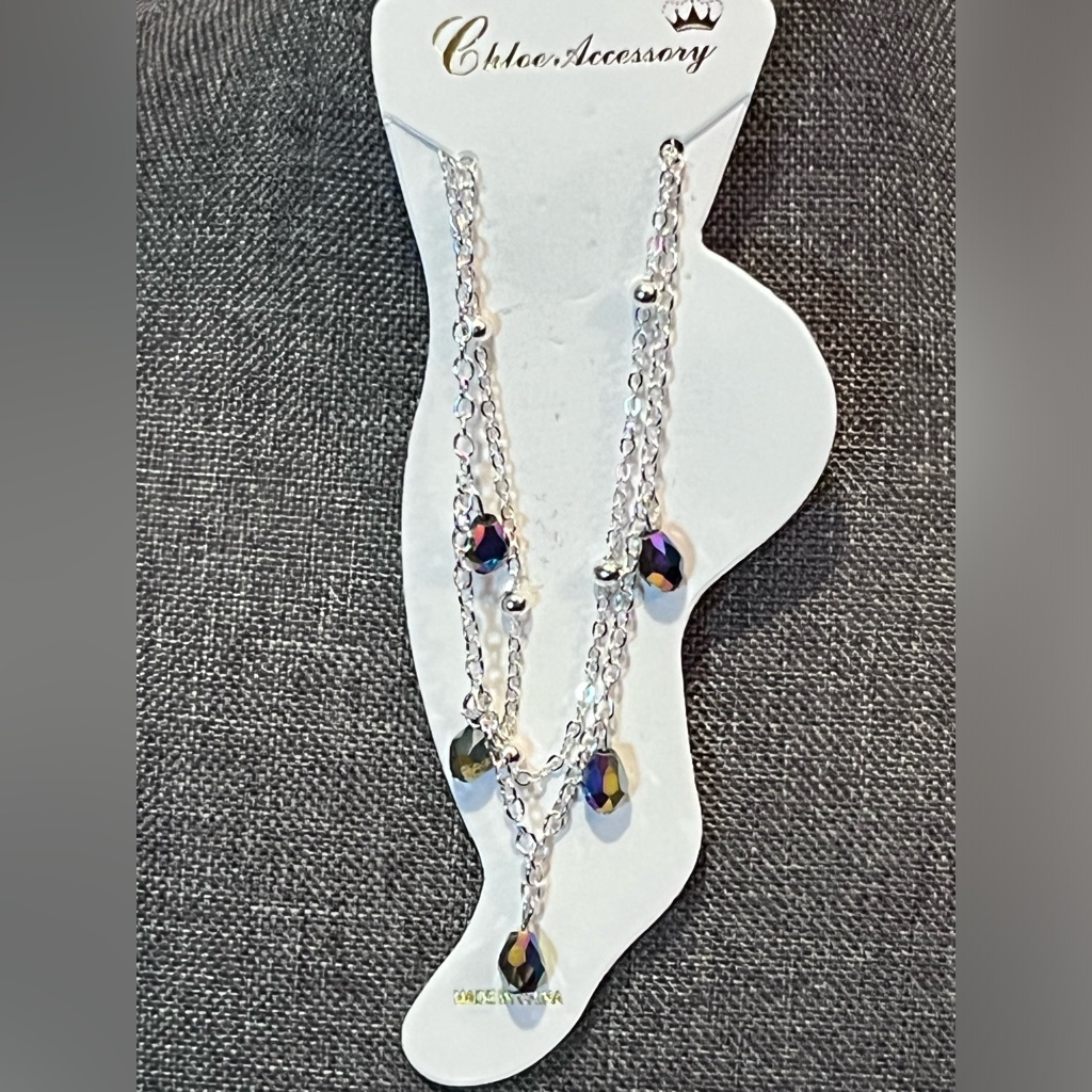 Chloe Fashion Crystal Ankle Bracelet.